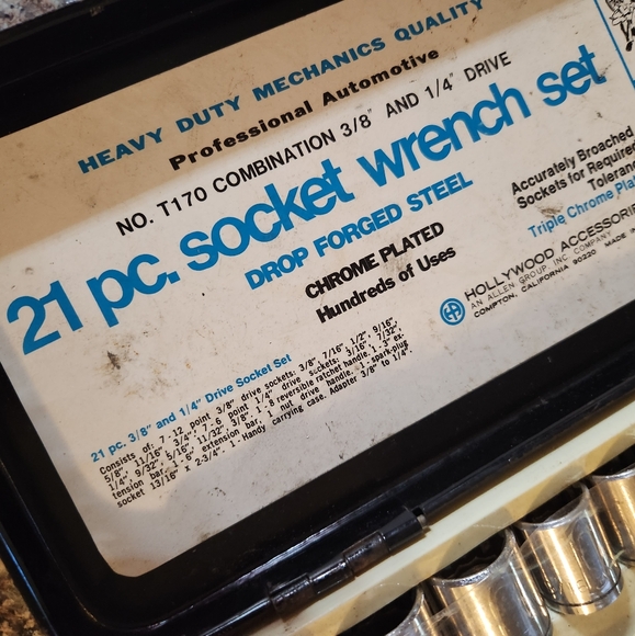 Vintage Chrome Plated 21 pc Socket Set - Picture 8 of 8